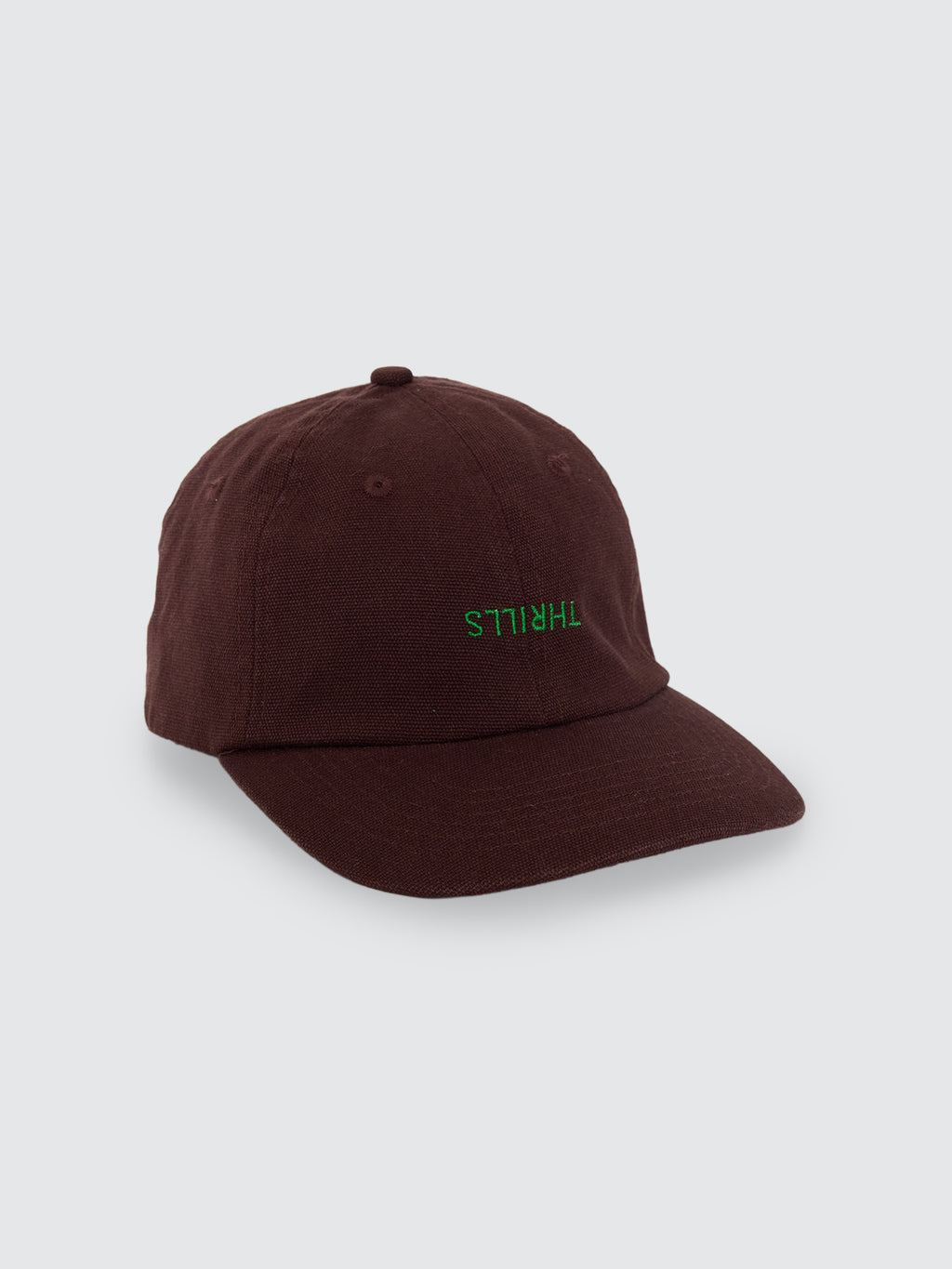 Thrills Co Minimal Thrills 6 Panel Cap - Orchard Brown in Orchard Brown