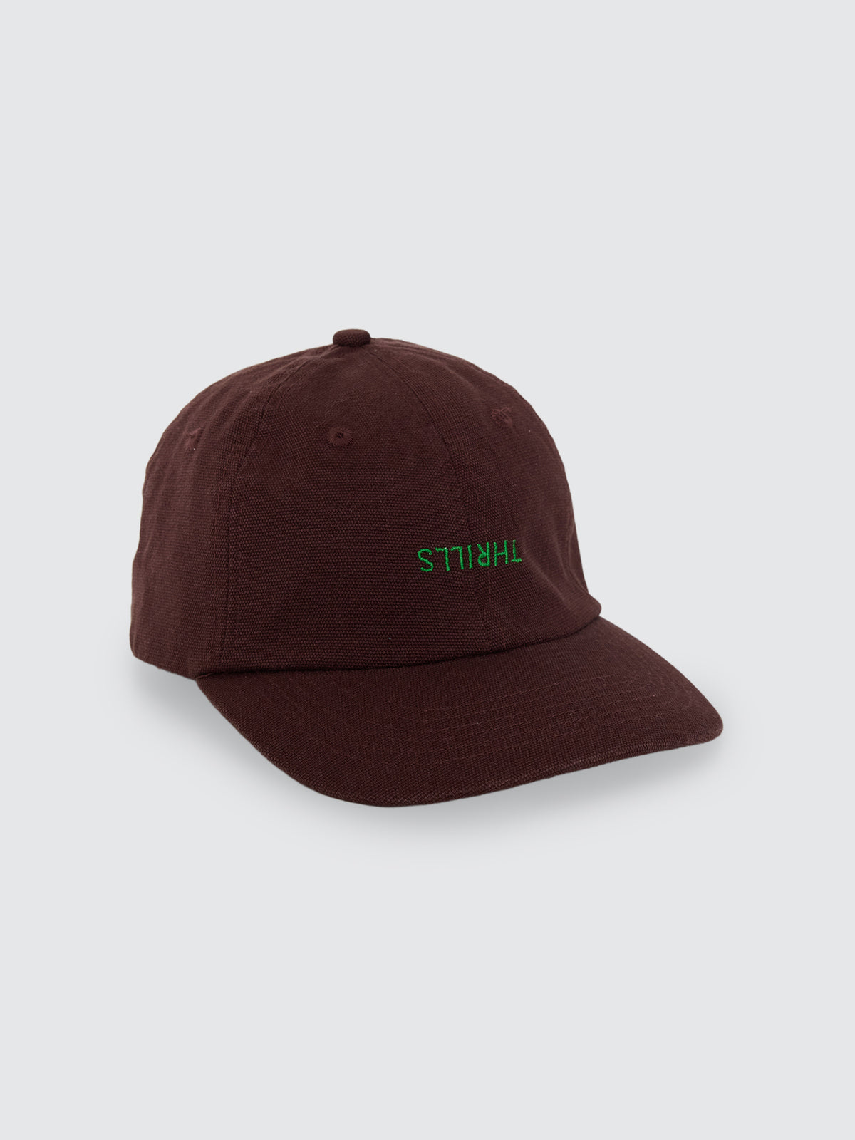 Thrills Co Minimal Thrills 6 Panel Cap - Orchard Brown in Orchard Brown