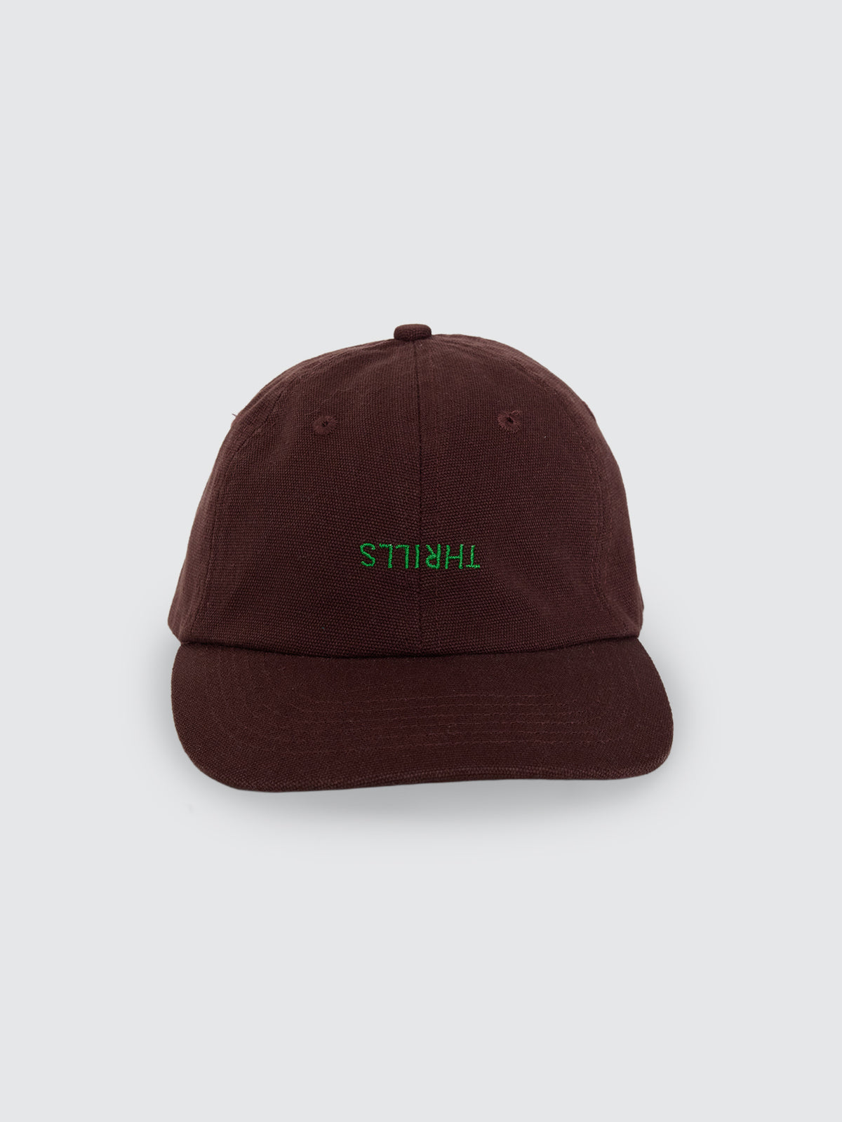 Thrills Co Minimal Thrills 6 Panel Cap - Orchard Brown in Orchard Brown