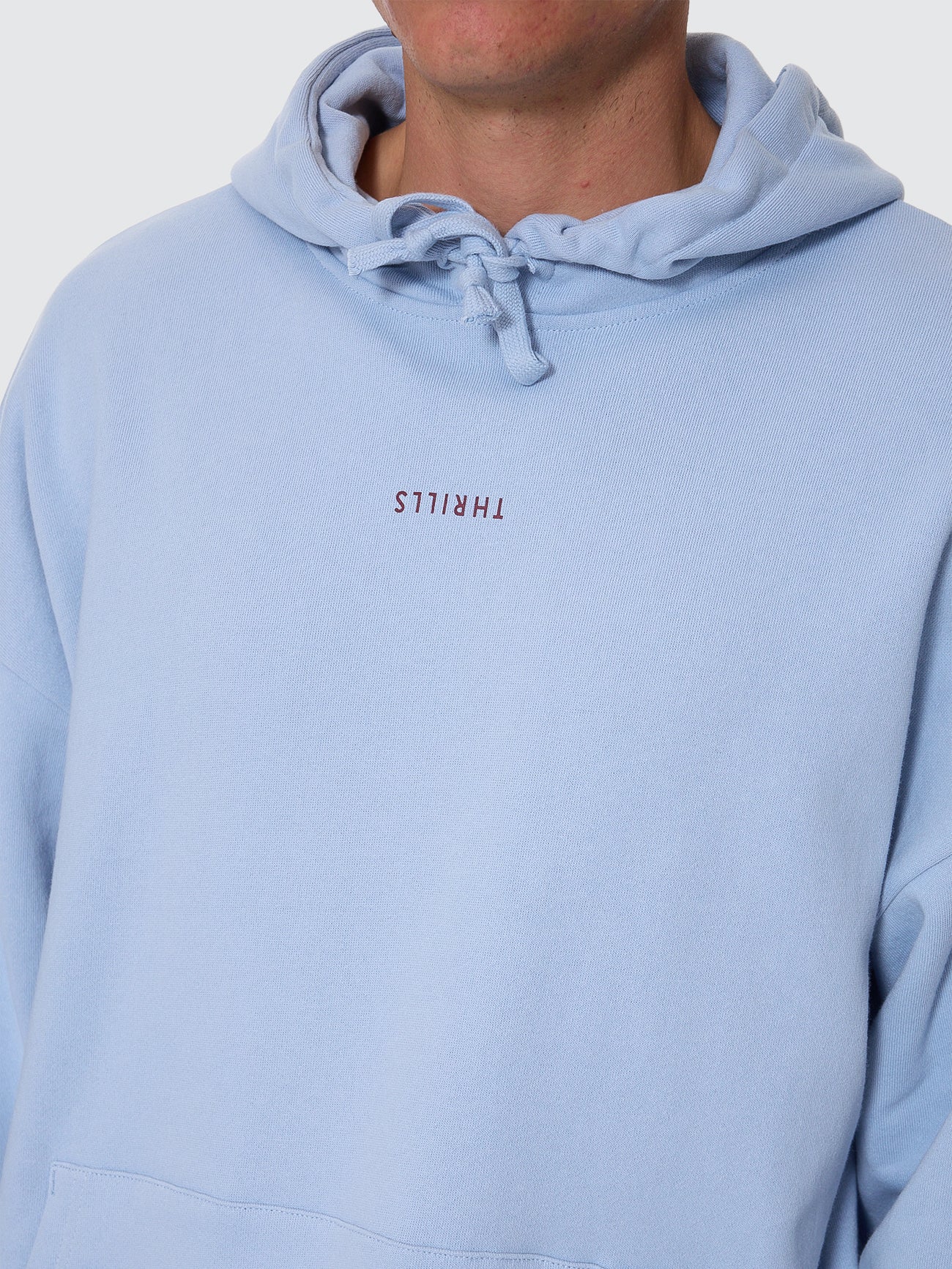 Thrills Co Minimal Thrills Slouch Pull On Hood - Placid Blue in Placid Blue