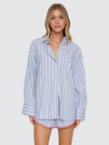 Thrills Co Motion Shirt - Placid Blue Stripe in Placid Blue Stripe