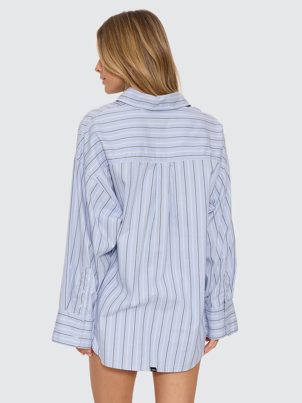 Thrills Co Motion Shirt - Placid Blue Stripe in Placid Blue Stripe