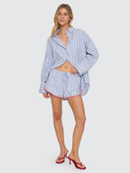 Thrills Co Motion Short - Placid Blue Stripe in Placid Blue Stripe