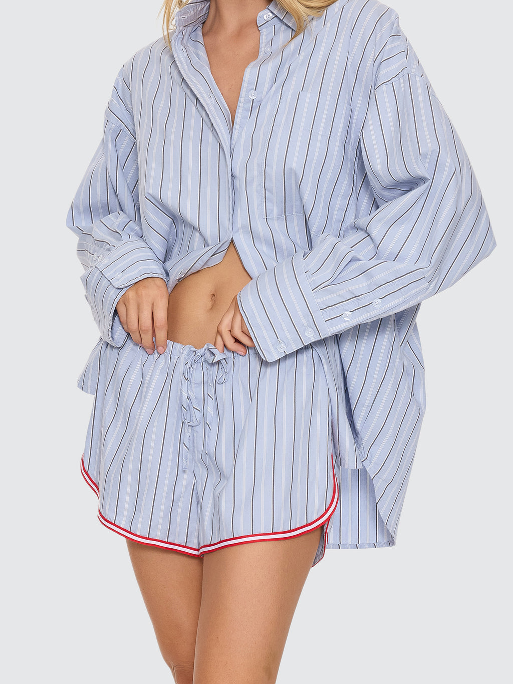 Thrills Co Motion Short - Placid Blue Stripe in Placid Blue Stripe