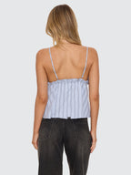 Thrills Co Motion Tie Top - Placid Blue Stripe in Placid Blue Stripe