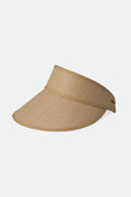 Brixton Newport Straw Visor in NATURAL/NATURAL
