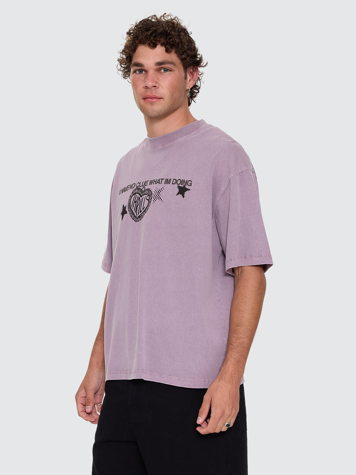 Thrills Co No Clue Box Crop Tee - Nirvana in Nirvana