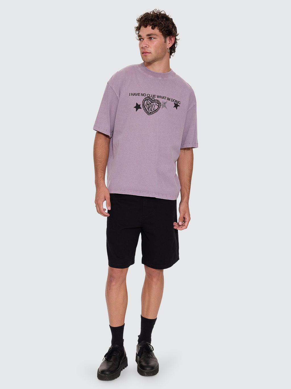 Thrills Co No Clue Box Crop Tee - Nirvana in Nirvana