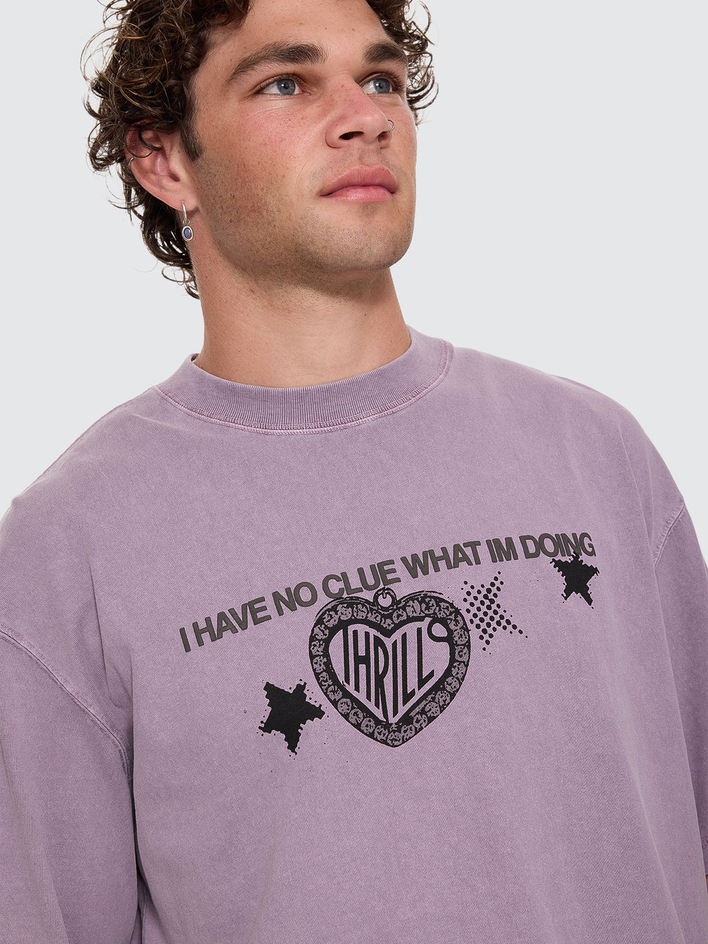 Thrills Co No Clue Box Crop Tee - Nirvana in Nirvana