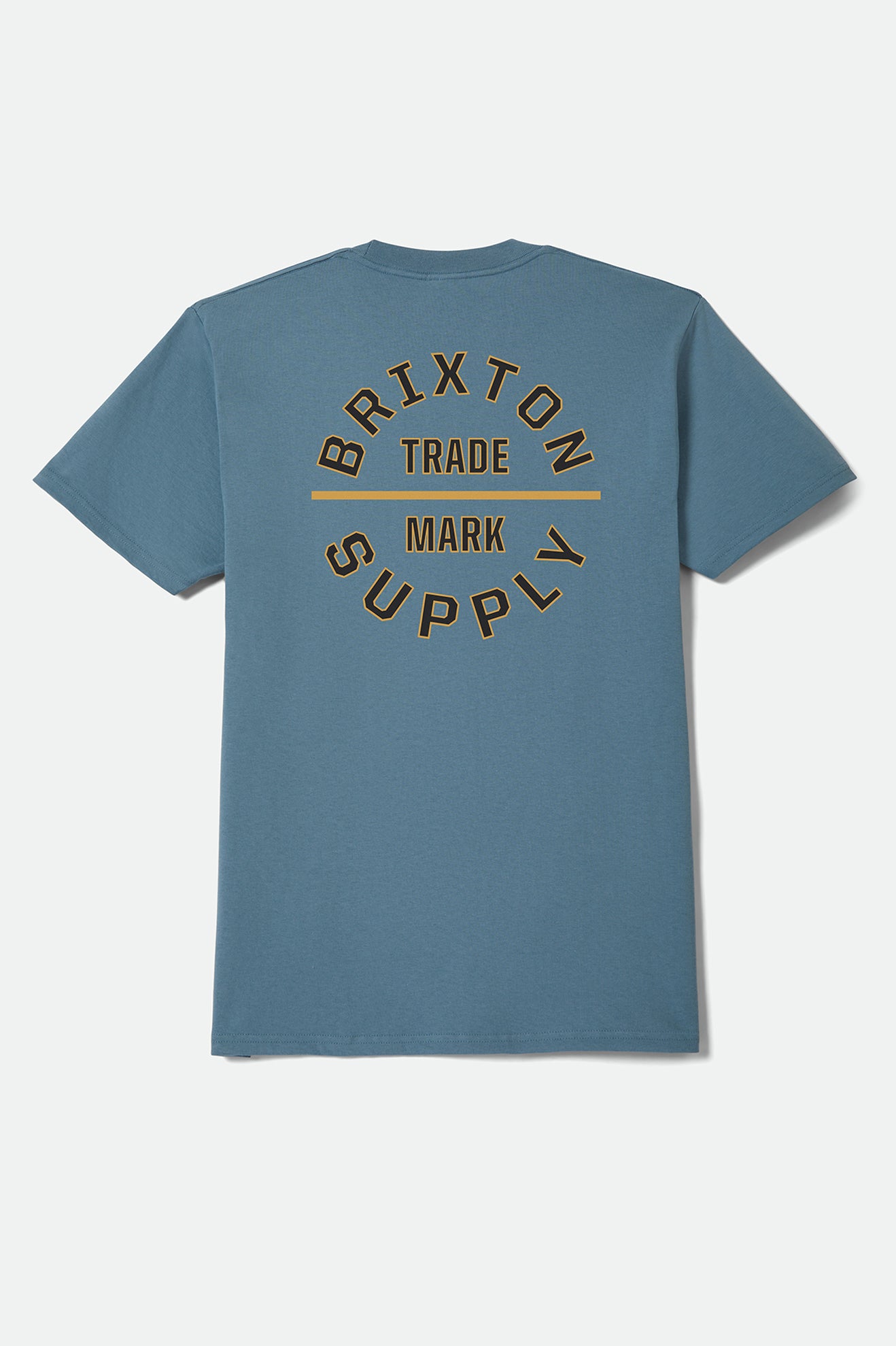 Brixton Oath V S/S Stnd Tee in HARBOR BLUE/SAUTERNE YELLOW/BL