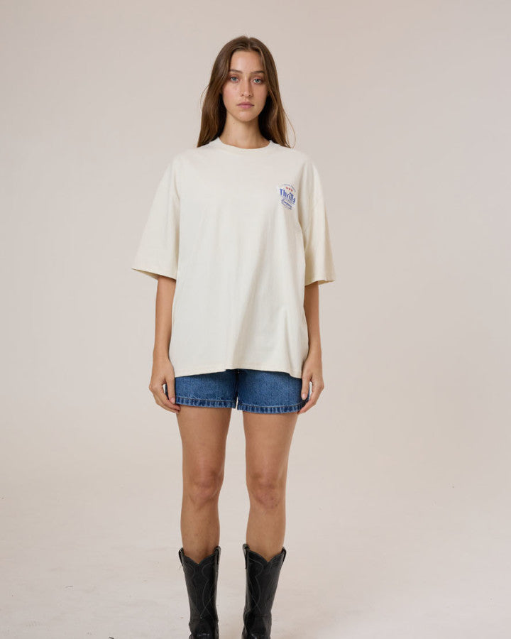 Thrills Original Strength Oversized Tee - Heritage White in Heritage White