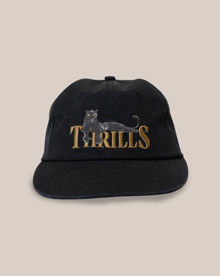 Thrills Pit Stop 6 Panel Cap - Black in Black