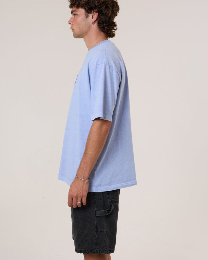 Thrills Pit Stop Oversize Fit Tee - Cornflower Blue in Cornflower Blue