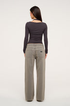 Abrand Jeans Pixie Halter Ls Top in CHARCOAL