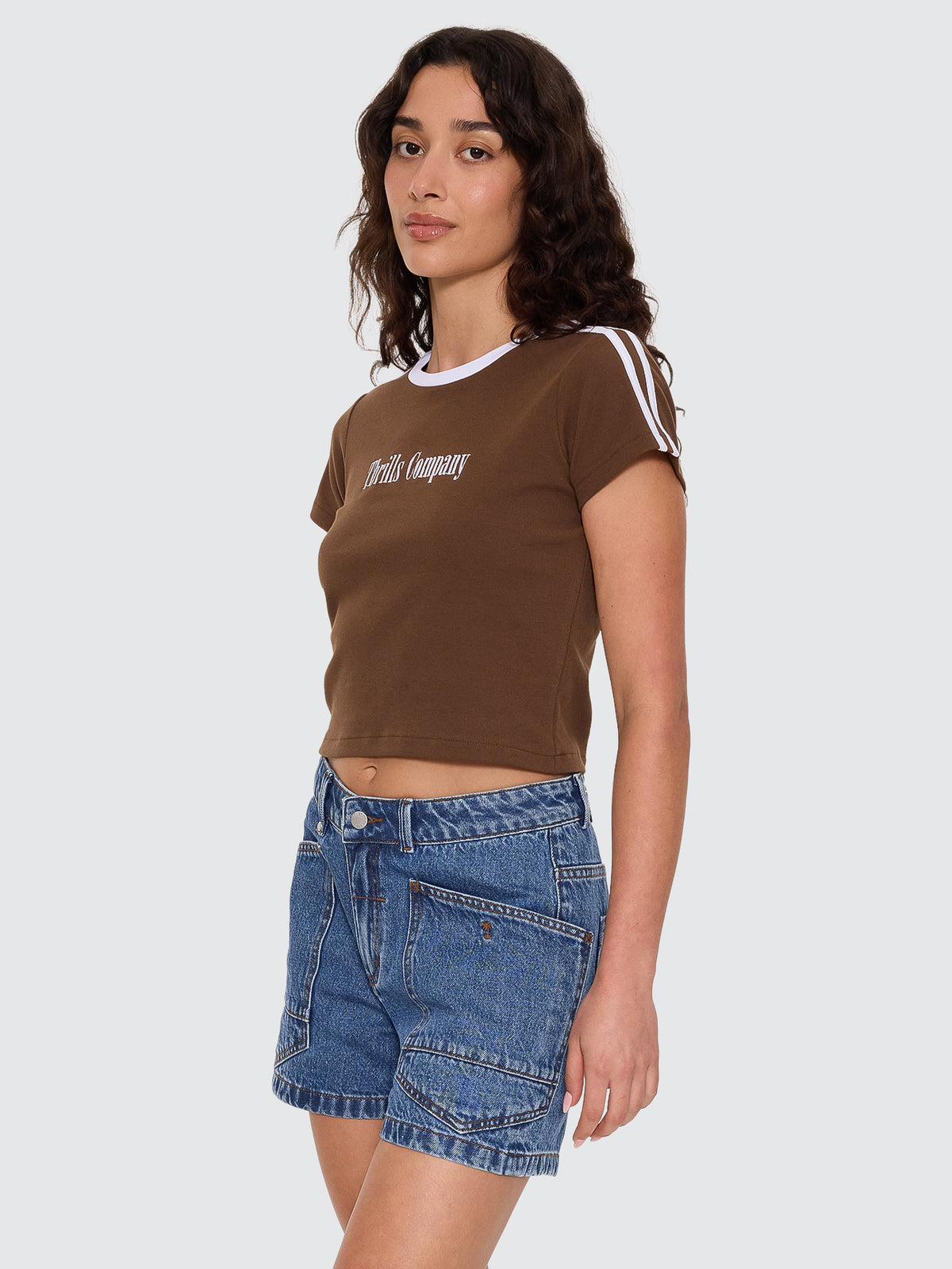 Thrills Co Primitive Mini Tee - Cocoa in Cocoa