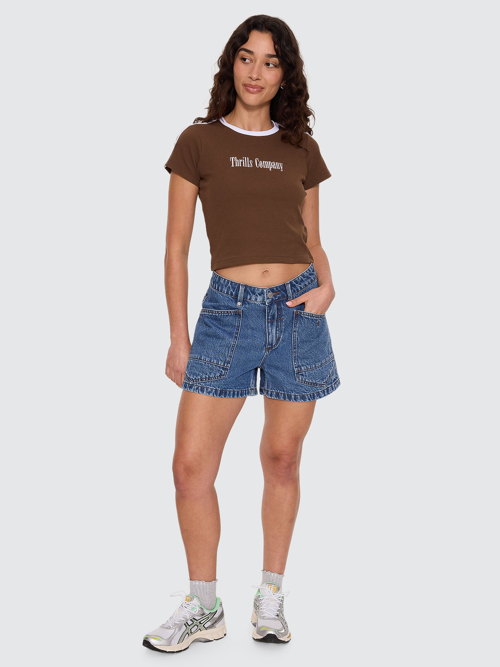 Thrills Co Primitive Mini Tee - Cocoa in Cocoa