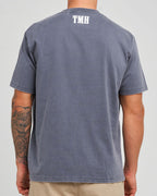 The Mad Hueys Ranch Hueys | Oversized Ss Tee in PETROL BLUE WASHED