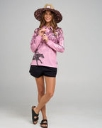 The Mad Hueys Ranch Hueys | Womens Upf 50+ Fishing Jersey in PINK