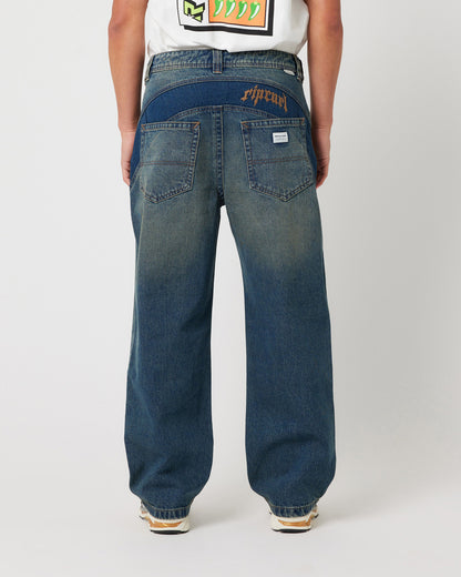 Abrand Jeans Rc A6 Big Baggy Zane Board in DARK VINTAGE INDIGO