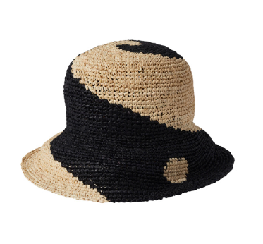 Brixton Redding Bucket Hat in WHITECAP/BLACK