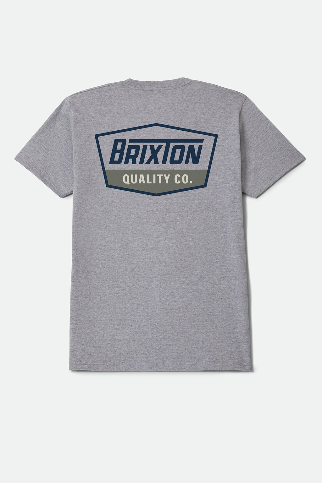 Brixton Regal S/S Stnd Tee in HEATHER GREY/NAVY