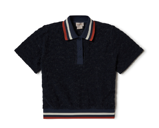 Brixton Retro Mesh S/S Polo in WASHED NAVY