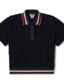Brixton Retro Mesh S/S Polo in WASHED NAVY