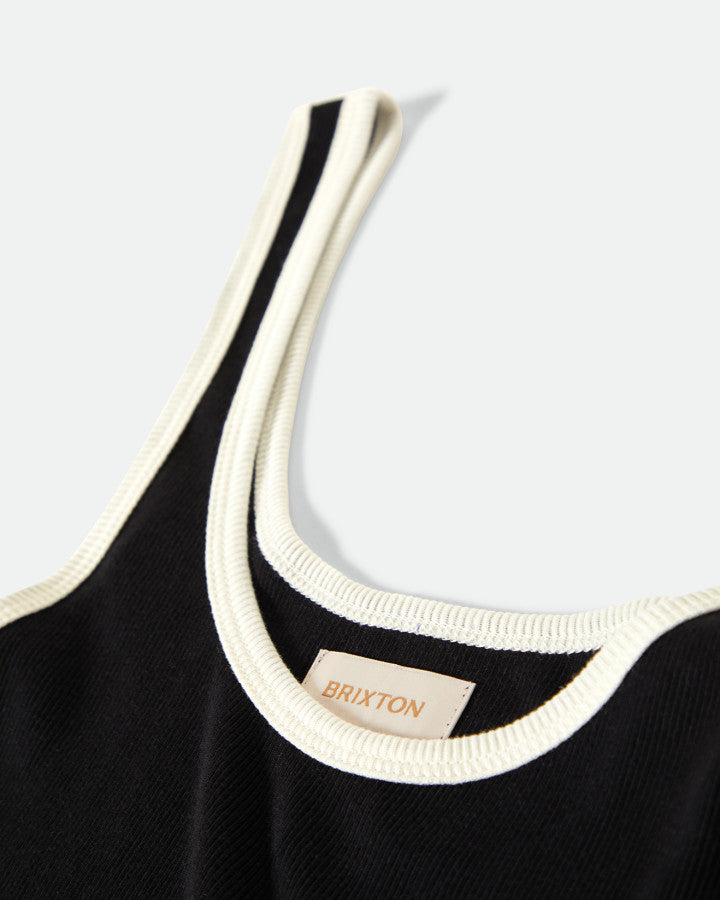 Brixton Ringer Organic A-Tank in BLACK/OFF WHITE