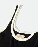 Brixton Ringer Organic A-Tank in BLACK/OFF WHITE