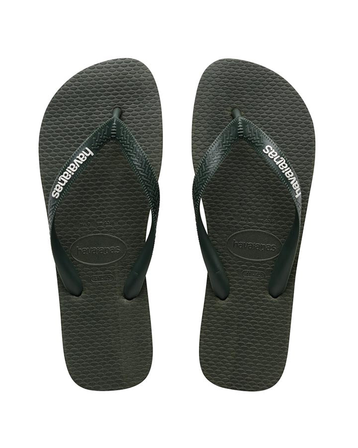 Havaianas Rubber Logo Olive Green in Green