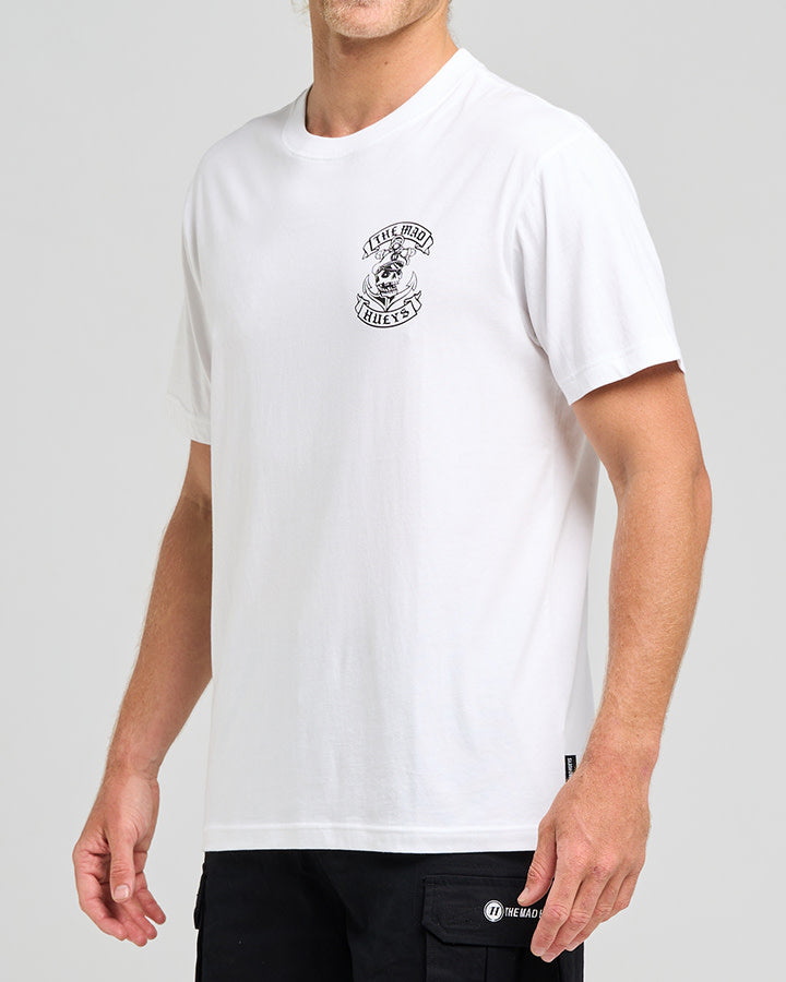 The Mad Hueys Sailor Anchor | Ss Tee - White in WHITE