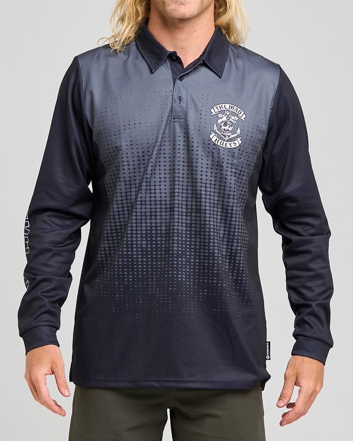 The Mad Hueys Sailor Anchor | Upf 50+ Fishing Jersey - Charcoal in CHARCOAL