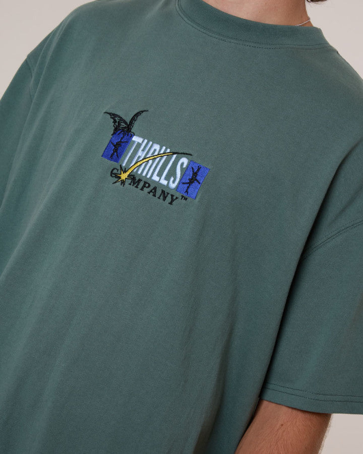 Thrills Serenity Affinity Box Fit Oversize Tee - Sea Pine in Sea Pine