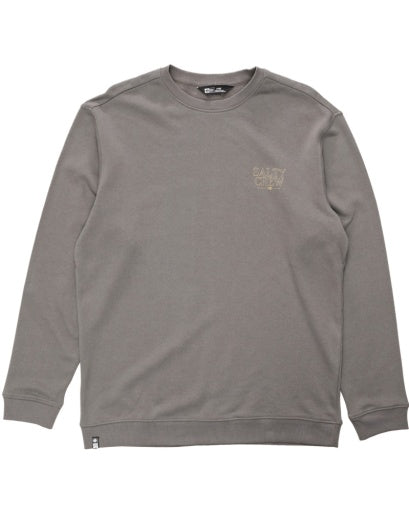 Salty Crew Brother Bruce Fleece Crew in CHARCOAL