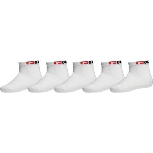 Globe Toddler Ankle Sock 5 Pack in WHITE