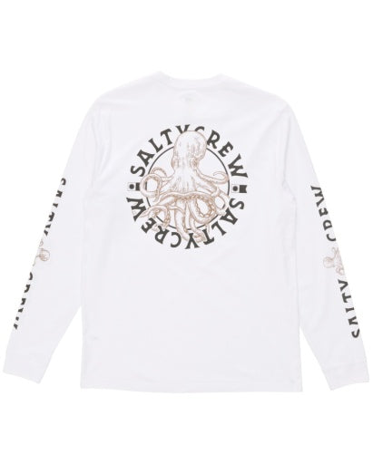 Salty Crew Tentacles Ls Tee in WHITE