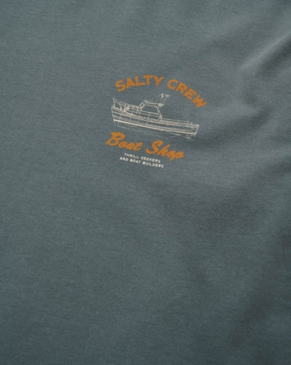 Salty Crew Boat Shop Classic Ls Tee in STORM