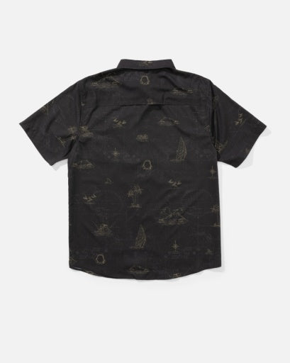 Salty Crew Helmsman Uv Button Up in PHANTOM