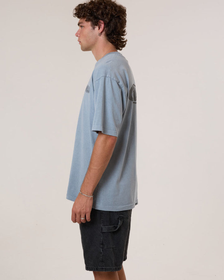 Thrills Shadowless Oversize Fit Tee - Smog in Smog