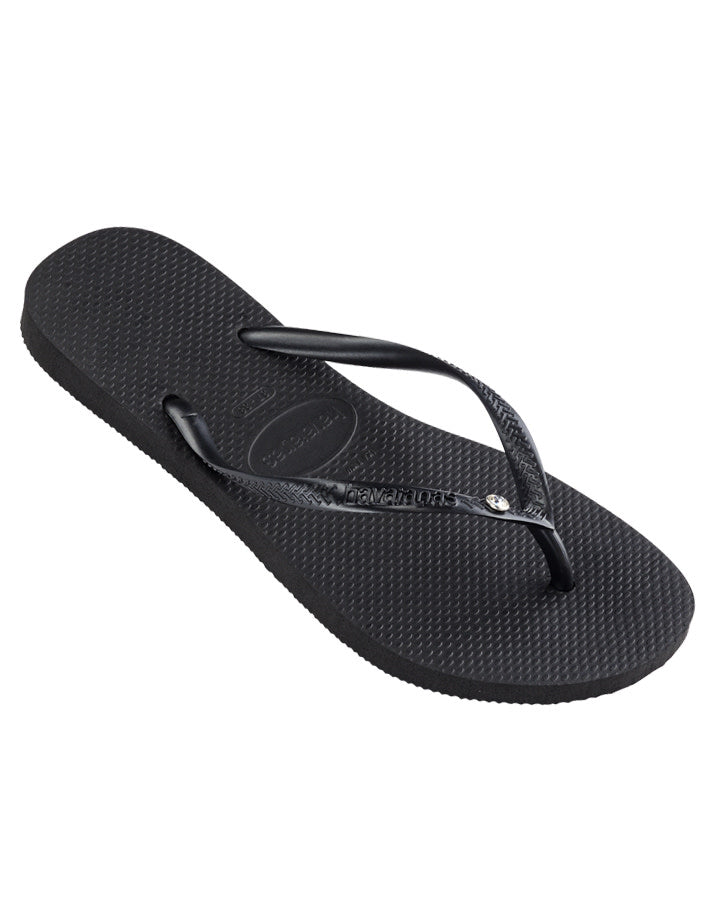 Havaianas Slim Crystal Sw Ll Black in Black