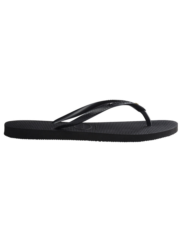 Havaianas Slim Crystal Sw Ll Black in Black
