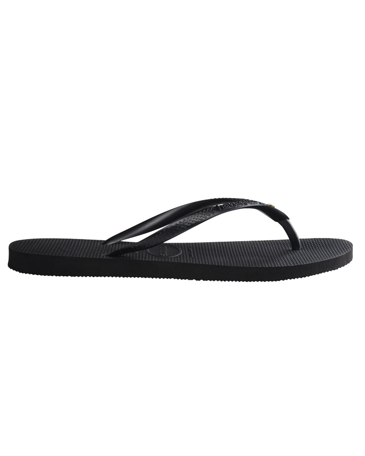 Havaianas Slim Crystal Sw Ll Black in Black