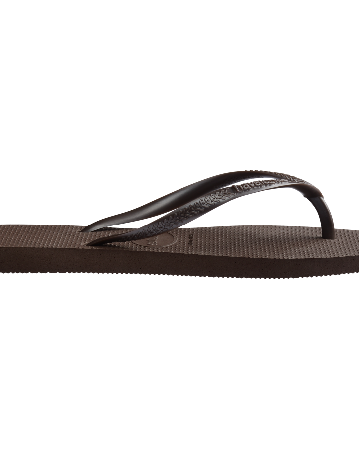 Havaianas Slim Square Dark Brown in Brown