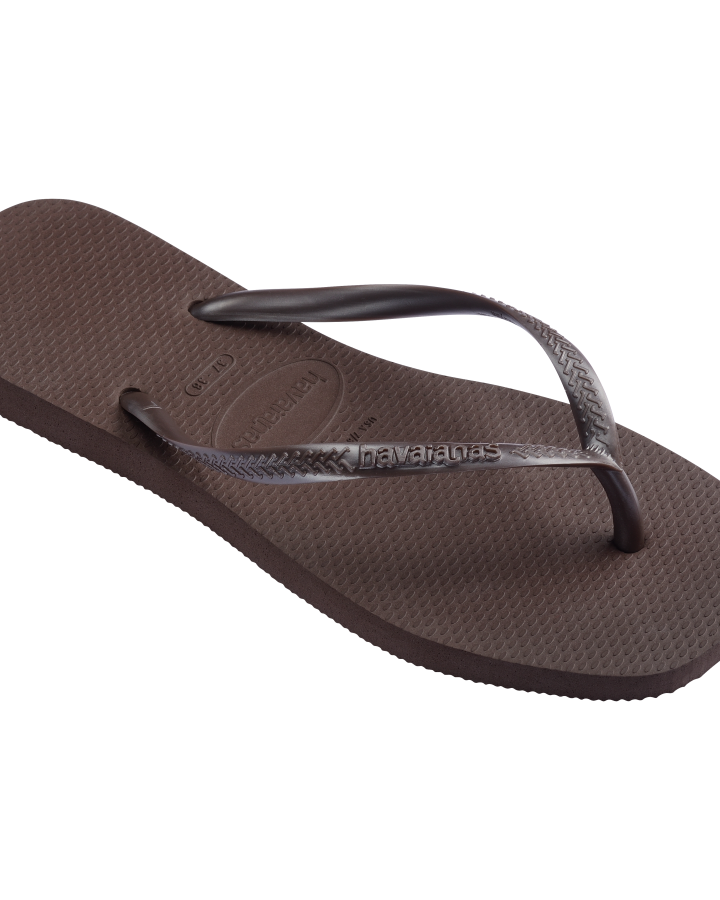 Havaianas Slim Square Dark Brown in Brown