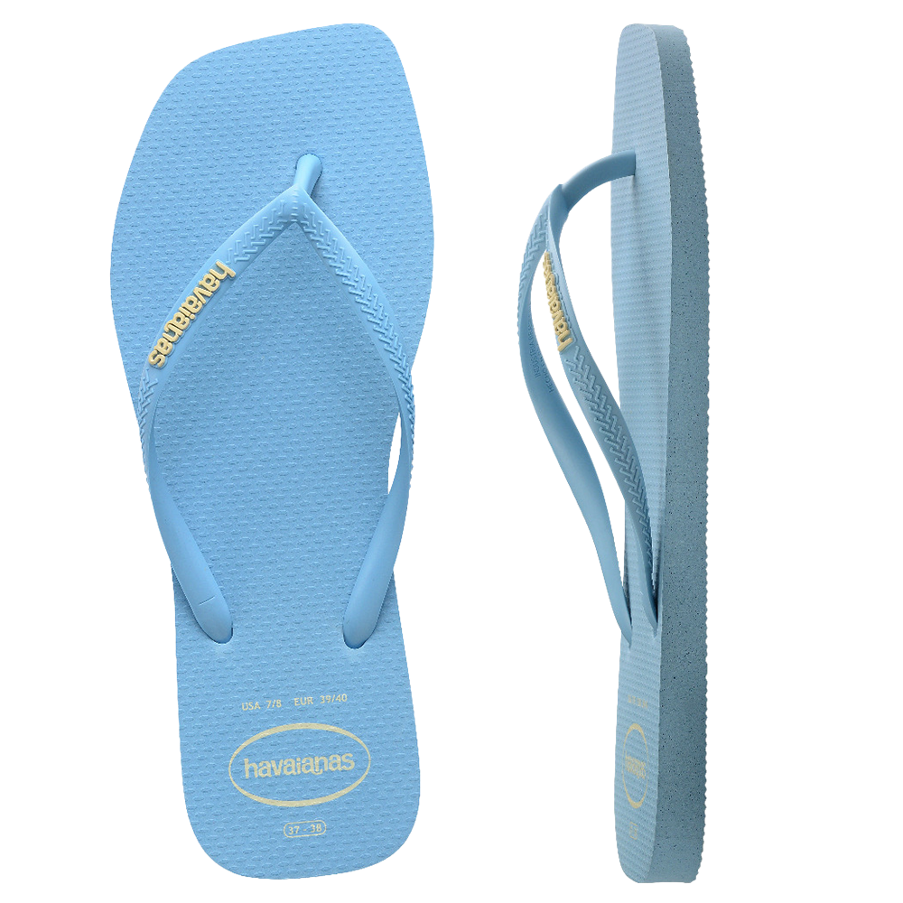 Havaianas Slim Square Logo Pop Up Lavender in Lavender