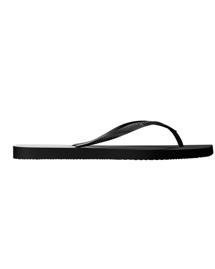 Havaianas Slim Square Solid Black in Black