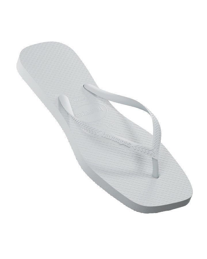 Havaianas Slim Square Solid White in White