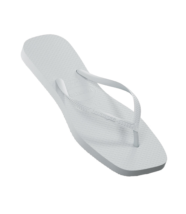 Havaianas Slim Square Solid White in White