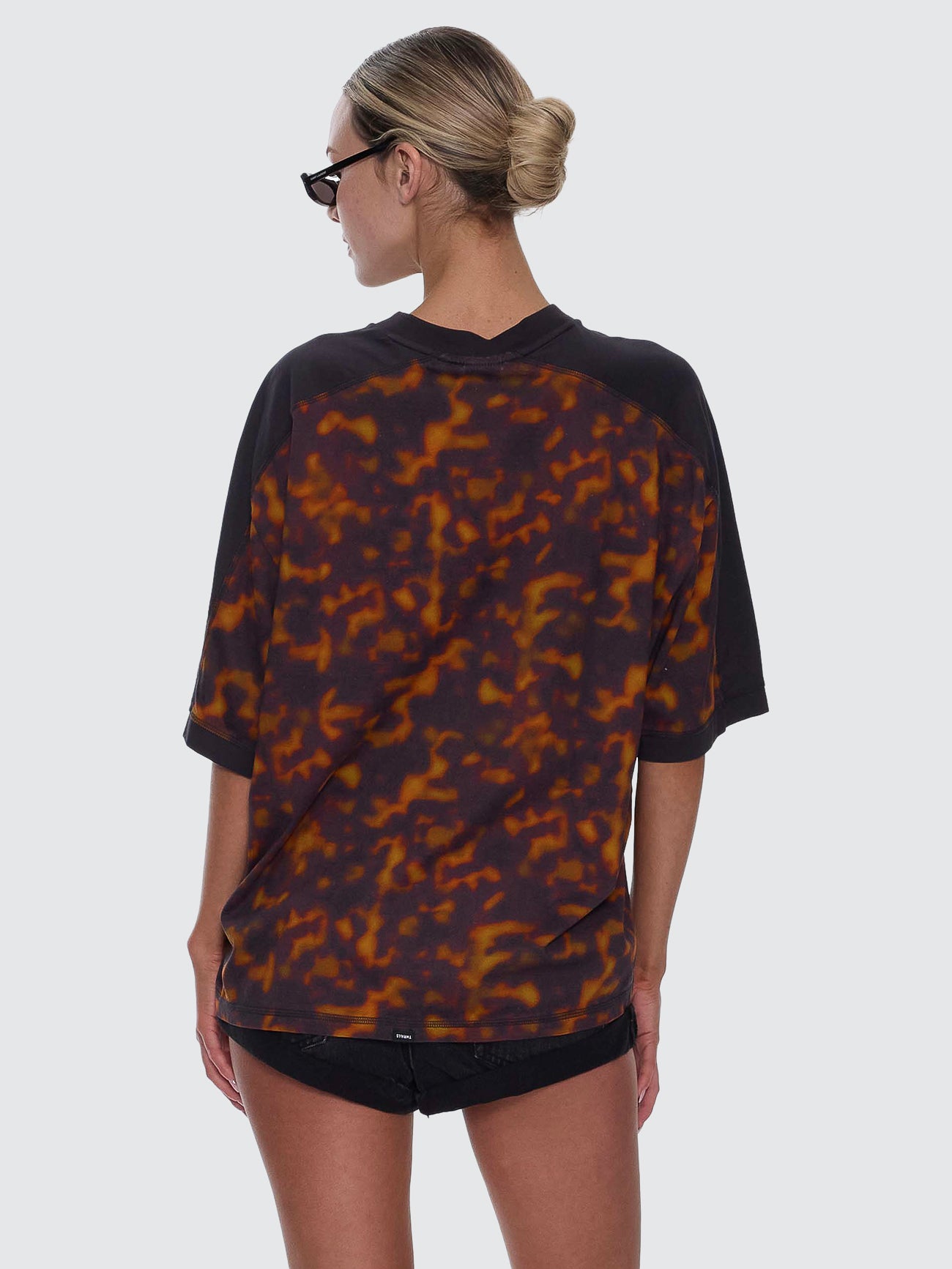 Thrills Co Smokeform V-Neck Oversized Tee - Burnished Gold in Burnished Gold