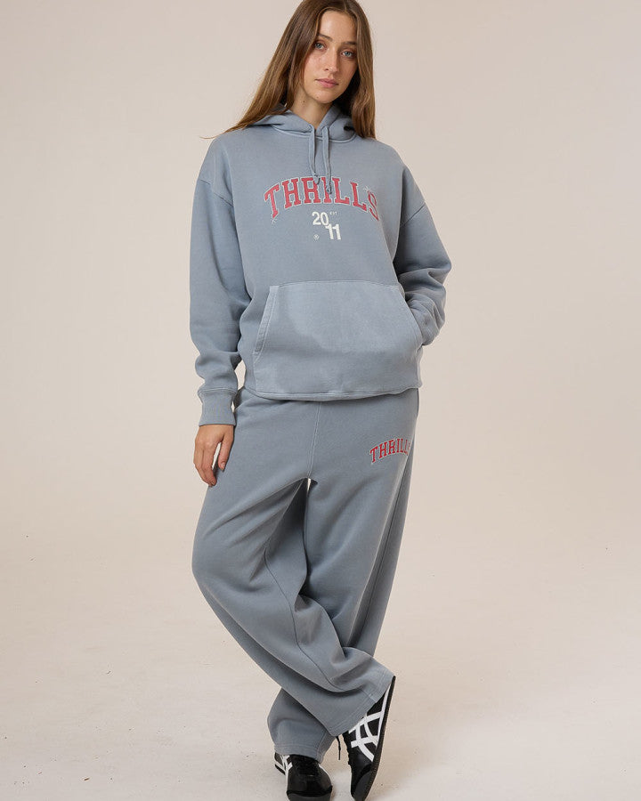 Thrills Stadium Fleece Hood - Smog in Smog